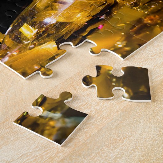 Oudejaarsavond viering SlipperyJoe's champagne Legpuzzel (Zijkant)