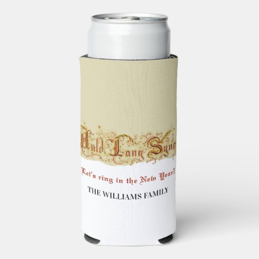 Oudejaarsfeest Auld Lang Syne Party (Seltzer Achterkant)