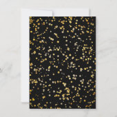 Oudejaarsfeest Black & Gold Balloon Confetti Kaart (Achterkant)