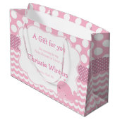 Ouder & Baby Walvis Roze Meisje Baby Dank u Groot Cadeauzakje (Achterkant Gekanteld)