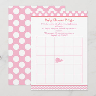 Ouder & Baby Walvis Roze Meisje Bingo Kaart