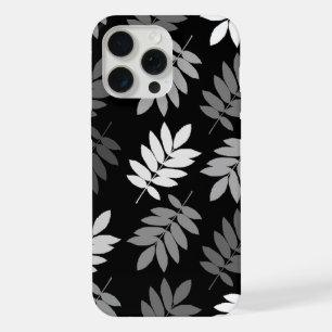 Ouder blad Lg patroon Zwart Wit Grijs iPhone 15 Pro Max Hoesje