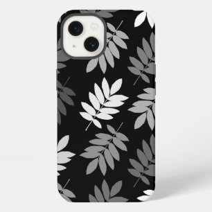 Ouder blad Lg patroon zwart wit grijs iPhone 13 Hoesje