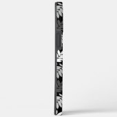Ouder bladpatroon zwart wit grijs Case-Mate iPhone case (Achterkant / Rechts)
