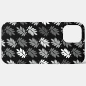 Ouder bladpatroon zwart wit grijs Case-Mate iPhone case (Achterkant (horizontaal))