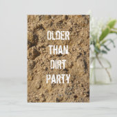 Ouder dan Dirt Birthday Party Invitation Kaart (Staand voorkant)