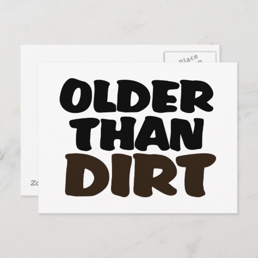 Ouder dan vuil briefkaart (Voorkant / Achterkant)