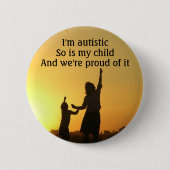 Ouder en kind Autisme Bewustzijn Button (Voorkant)