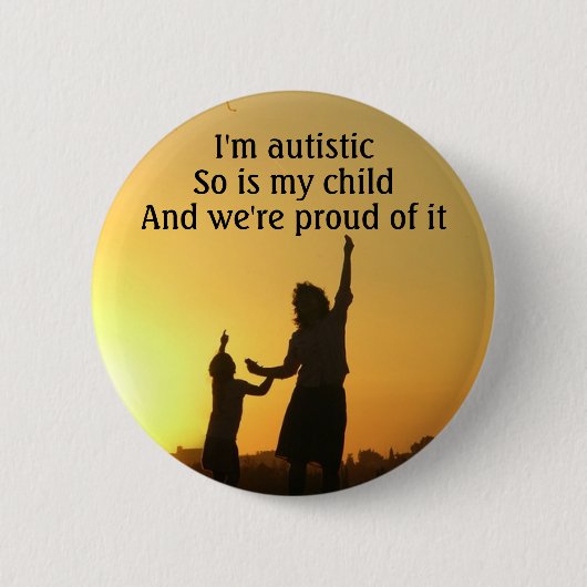 Ouder en kind Autisme Bewustzijn Button (Voorkant)