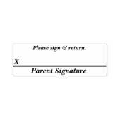 Ouder Handtekening Rubber Zelfinkt Stempel (Design)