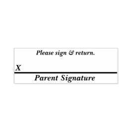 Ouder Handtekening Rubber Zelfinkt Stempel