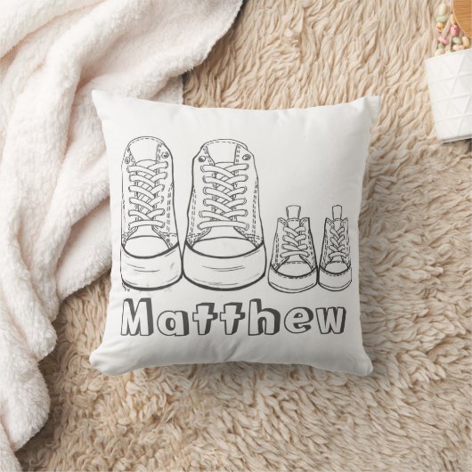 Ouder Kind Sneakers Kleine Baby Schoenen Kwekerij Kussen (Deken)