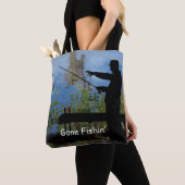 Ouder Man Gevist Silhouette Canvas tas (Dichtbij)