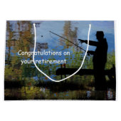 Ouder Man Vist Pensioencadeau Groot Cadeauzakje (Voorkant)