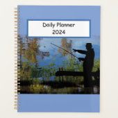 Ouder Man Vist Retirement Daily Planner (Voorkant)
