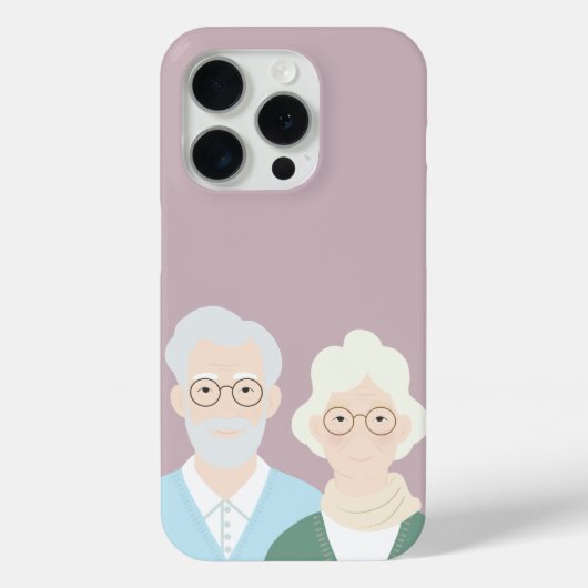 Ouder paar iPhone Case (Achterkant)