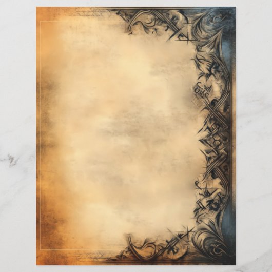 Ouder perkament papier sierrand (Achterkant)