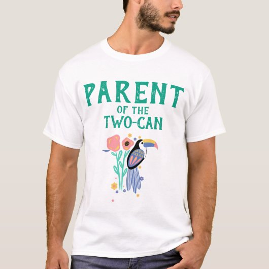 OUDER VAN DE TWEE-CAN (Toucan) 2e VERJAARDAG T-shirt (Voorkant)