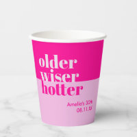 Ouder, wijzer, heter minimaal vet roze verjaardag