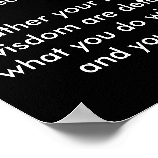 ouder worden maakt een persoon niet meer belangrij poster (Hoek)