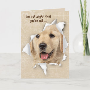 Ouder Wordende Humor Golden Retriever Kaart