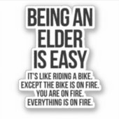 Ouder zijn is makkelijk sticker (Voorkant)