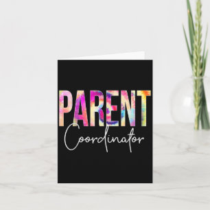 Oudercoördinator Tie Dye Back To School Waardering Kaart