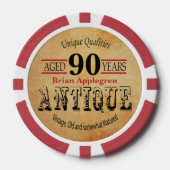 Ouderdom, Antiek, gerijpt en  90e verjaardag Pokerchips (Voorkant)