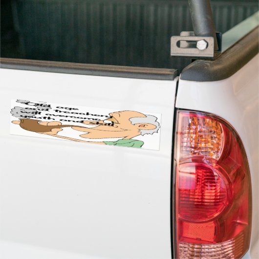Ouderdom en loopwerk bumpersticker (Op Truck)