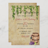 Ouderdom tot perfecte wijngaard Uitnodiging (Voorkant / Achterkant)