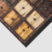 Ouderdom Vierkante Multi Lade Houten Paneel AT4 De Tissuepapier (Detail)