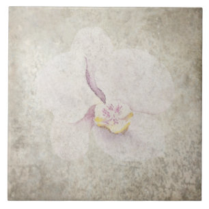 Oudere Botanische Tegel - Aqua en Bone V5 Tegeltje