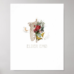Oudere Emo Grappige Gothische Oudere Gotische Cott Poster