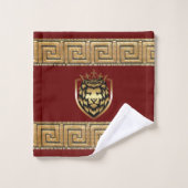 Oudere Engelse Royal Lion Designer Bad Handdoek (Wasdoekje)