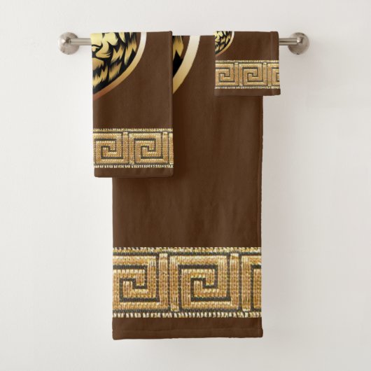 Oudere Engelse Royal Lion Designer Bad Handdoek (Insitu)