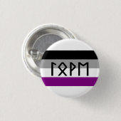Oudere Futhark Liefde Ace Vlag Ronde Button 3,2 Cm (Voorkant /achterkant)
