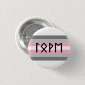 Oudere Futhark Liefde Demigirl Vlag Ronde Button 3,2 Cm (Voorkant /achterkant)