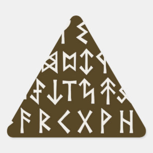 Oudere Futhark Runen Driehoek Sticker