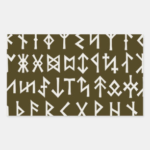 Oudere Futhark Runen Rechthoekige Sticker