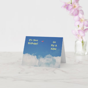 "OUDERE HUMOR, VLIEG EEN KITE" KAART