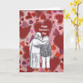 oudere koppels valentijn kaart (Gele Bloem)