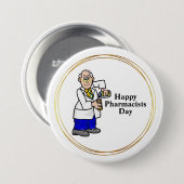 Oudere mannelijke apotheker Button (Voorkant /achterkant)