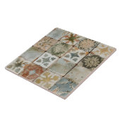 Oudere Marokkaanse patchwork – multitone Tegeltje (Zijkant)