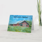 Oudere Persoon heeft een mooie oude barn met bloem Kaart (Voorkant)