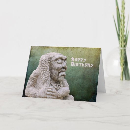 Oudere vogelkaart voor hem kaart (Voorkant)