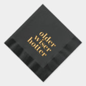 Oudere wijzer Hotter Verjaardag servetten (Rechts)