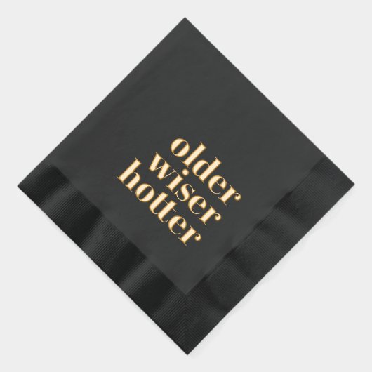 Oudere wijzer Hotter Verjaardag servetten (Rechts)