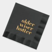 Oudere wijzer Hotter Verjaardag servetten (Links)