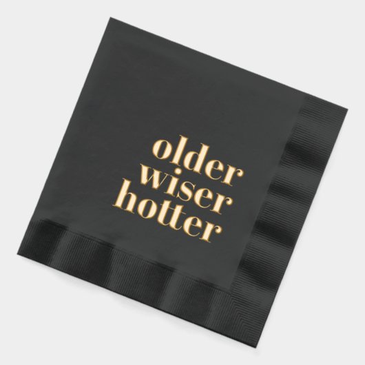 Oudere wijzer Hotter Verjaardag servetten (Links)