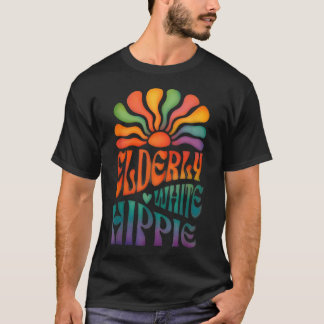 Oudere Witte Hippie Trending T-shirt